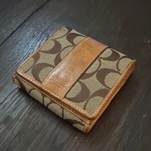 Coach Brown and Tan Wallet